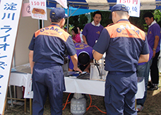 消防署の検査を受けます